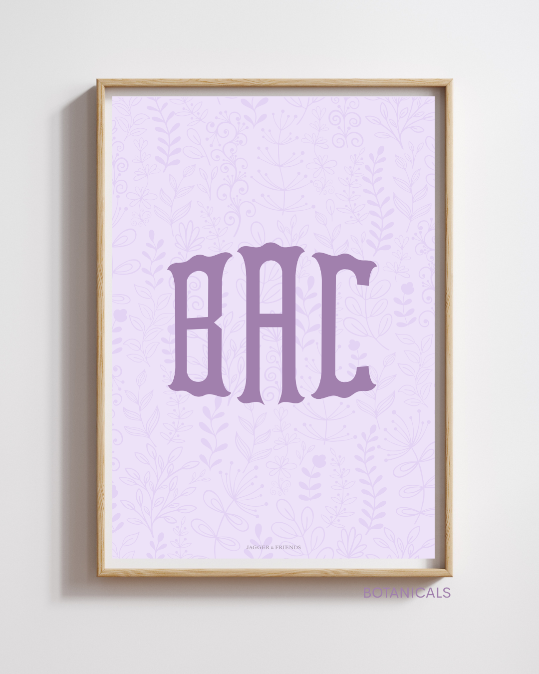 Heritage Monogram Poster - Lilac