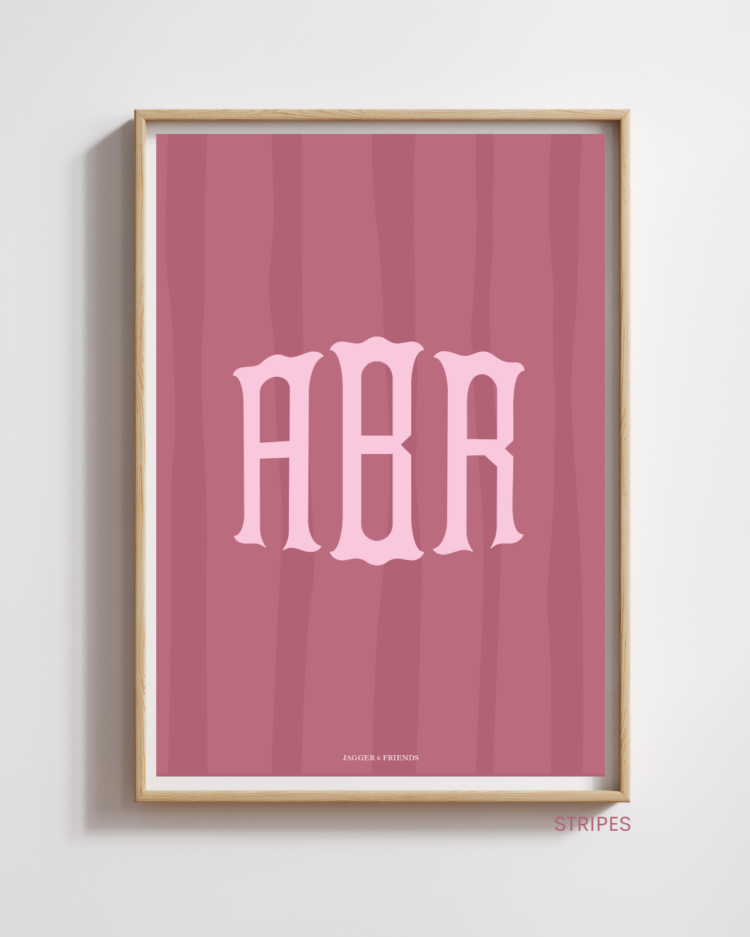 Heritage Monogram Poster - Orchid Berry