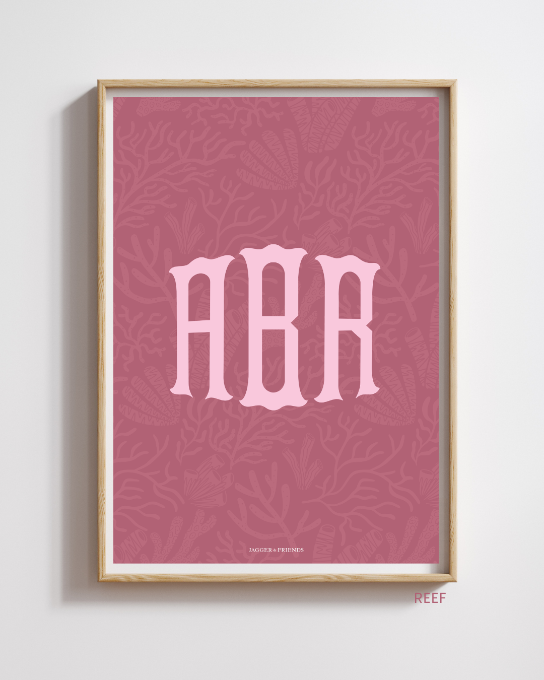 Heritage Monogram Poster - Orchid Berry