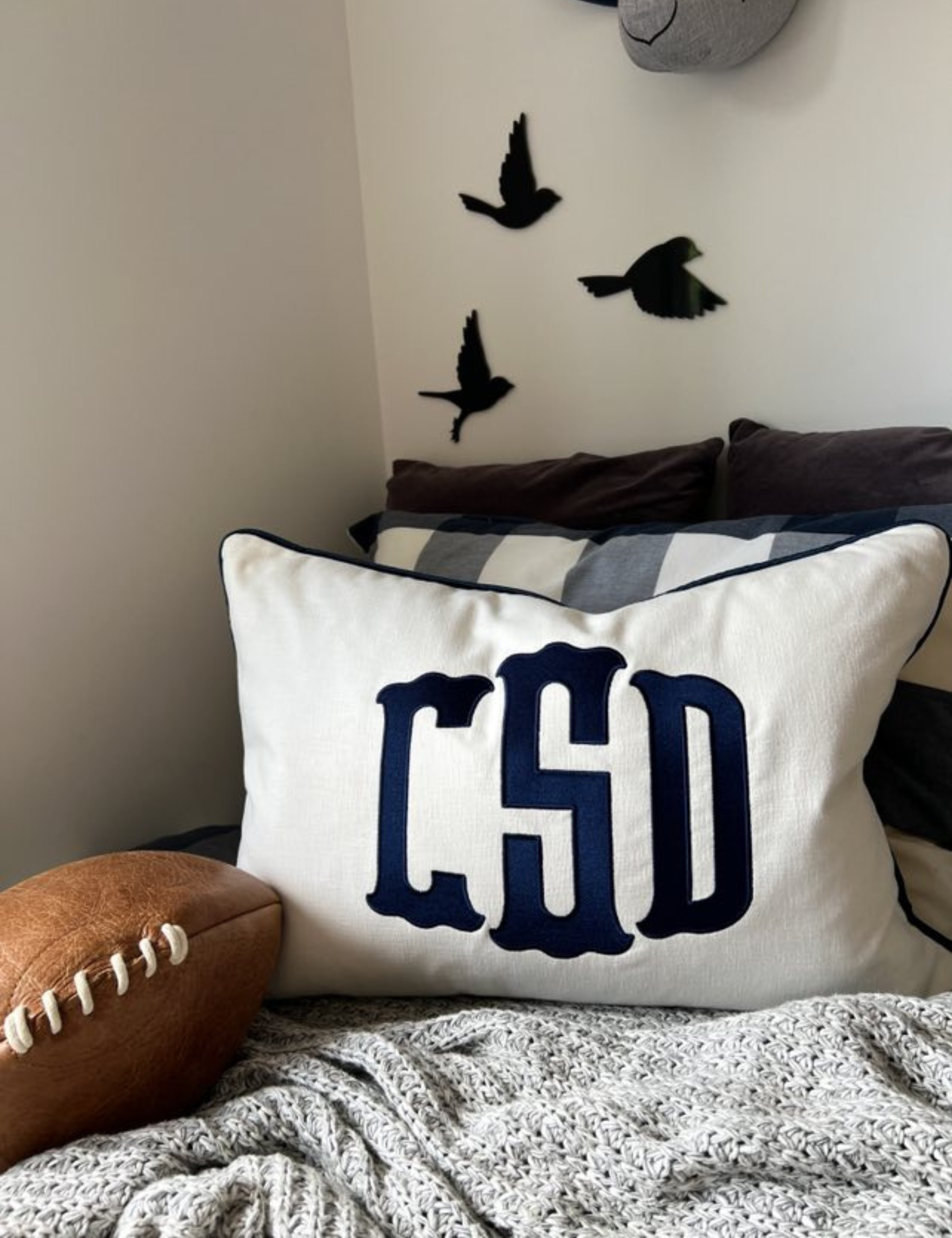 Heritage Monogram Cushion, Royale