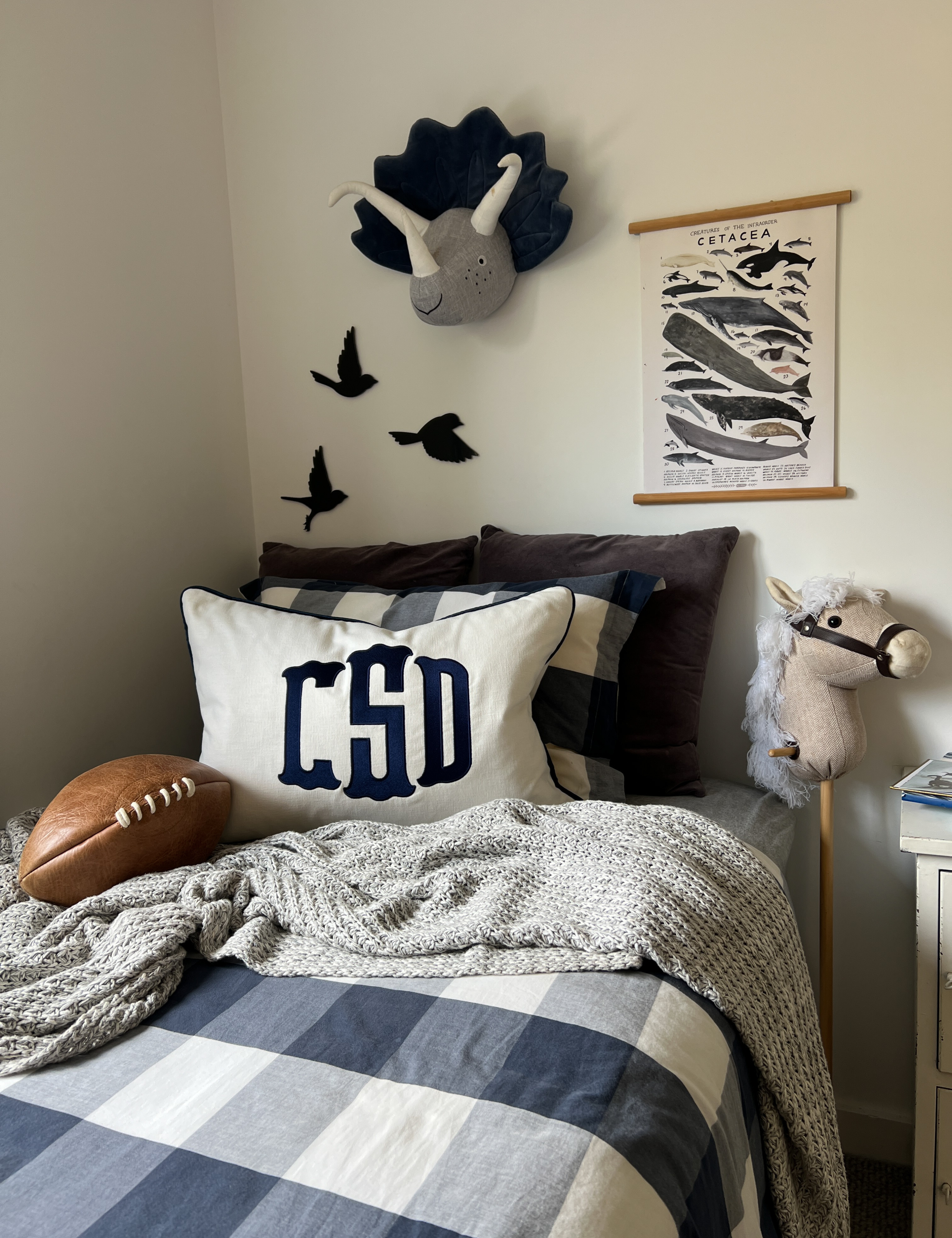 Heritage Monogram Cushion, Royale