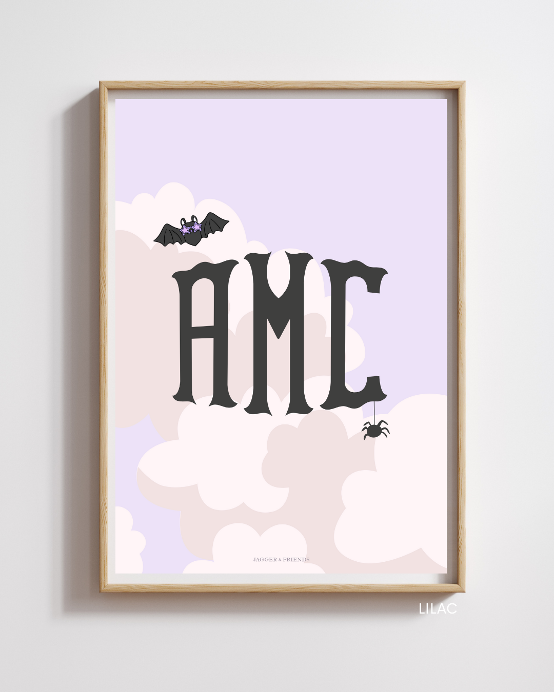 Halloween Monogram Poster - Groovy Bat