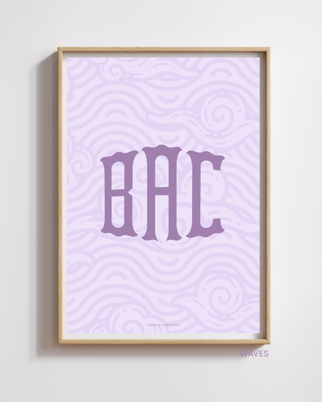 Heritage Monogram Poster - Lilac