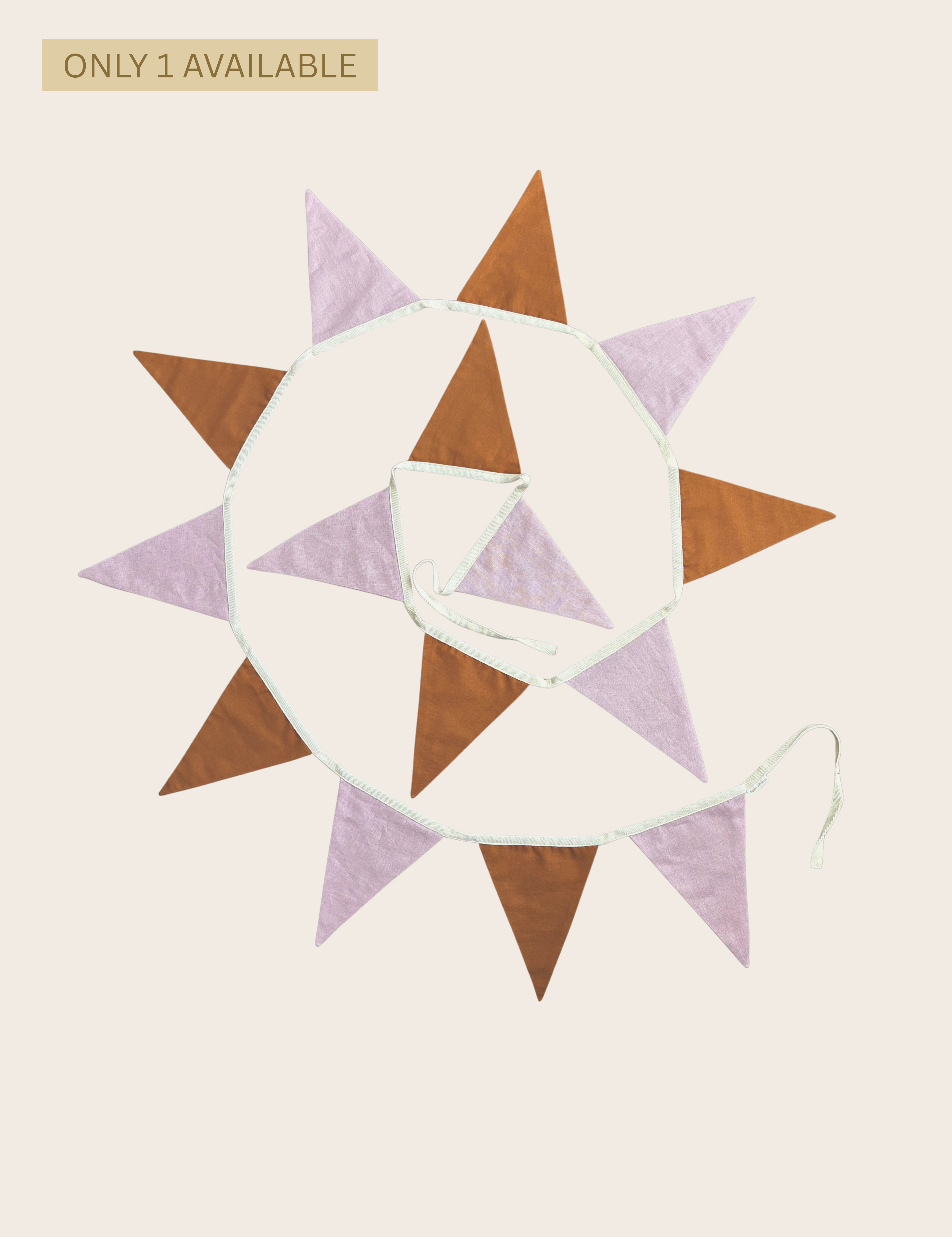 Classic Flag Garland - Marshmallow & Toasted Cinnamon