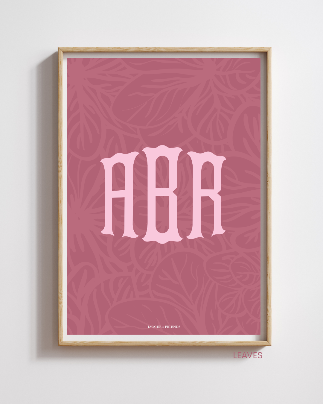 Heritage Monogram Poster - Orchid Berry