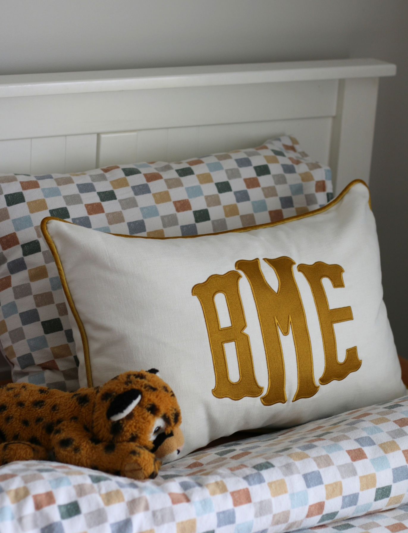 Heritage Monogram Cushion, Marmalade
